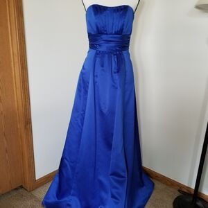 David's Bridal Royal Blue Formal Maxi Dress